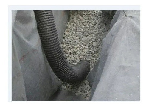 Imagem 1 de 4 de 10mt Kit Drenagem 100mm 4' + Manta Bidim Larg 1,0mt