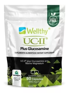 Wellthy Uc-ii Con Glucosamina Y Magnesio Marino 60caps