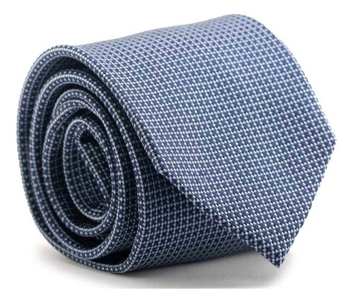 Corbata Hombre Seda Y Cruz Prada Mx 600013 Color Azul Diseño De La Tela Liso Largo 148 Cm