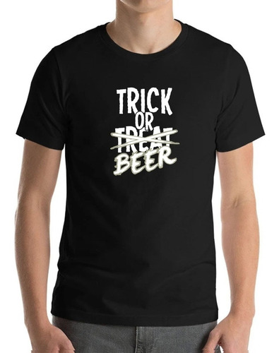 Polera Truco  Cerveza Halloween Fiestas Trick Or Beer Terror