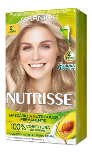 Kit Coloración Permanente Nutrisse Tono 91 Jazmín X 45gr