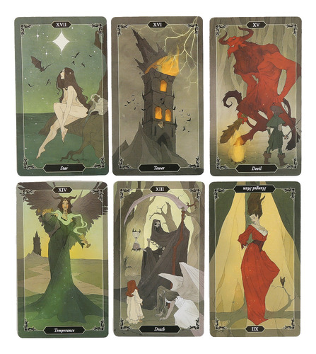 Cartas De Tarô De Madeira Escura Um Baralho Inglês Visions O