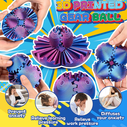 3d Printed Gear Ball Spin Ball Fidget Toy