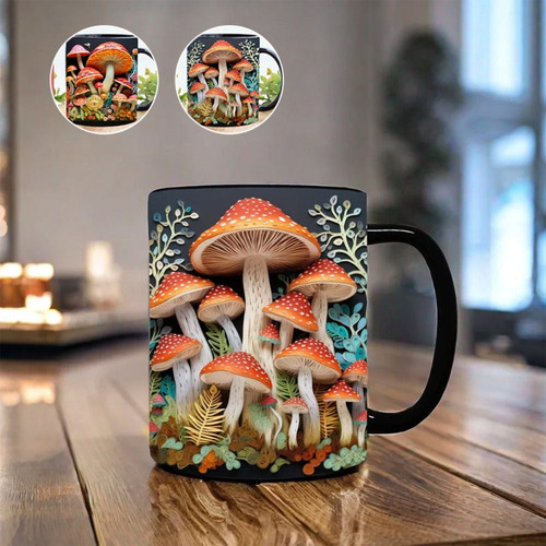 Taza De Setas Mágicas Con Taza De Café De Cerámica Con Setas
