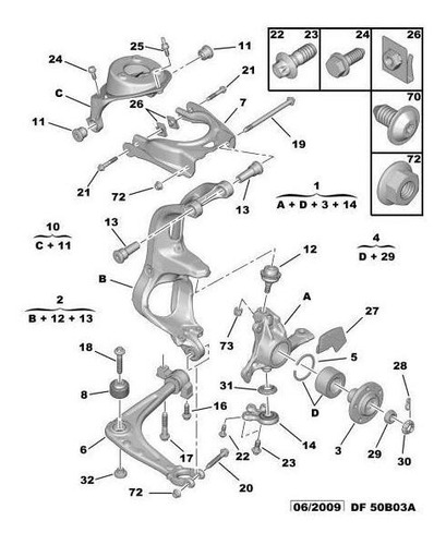 Buje Brazo Suspensión Sup Del Peugeot 407 2.0 16v Hdi