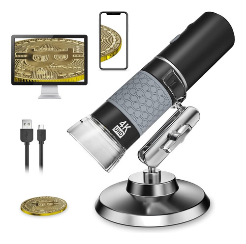 Microscópio 4k, iPhone, Android, Pc