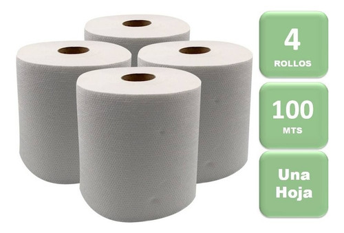 Toalla Papel Absorbente 100mts X 4 Rollos Ecosoft (nova Home