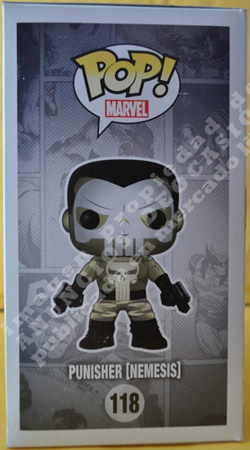 Funko Pop - Punisher Nemesis #218, Franquicia Marvel Comics (Usado)
