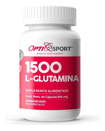 L- Glutamina, Con 90 Caps Optisport Recuperación Muscular