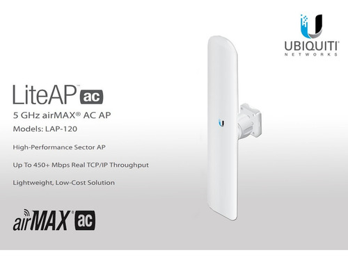Imagen 4 de 5 de Estación Base Mimo Airmax Liteap 120º Ac 16dbi Ubiquiti