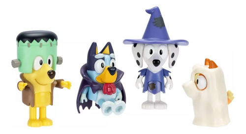 Bluey Set Figuras De Fiesta De Disfraces Halloween 4 Pack
