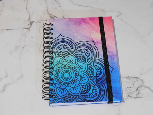 Cuadernos A5 - Tapa Dura - Anillados - 100 Hojas - Mandala