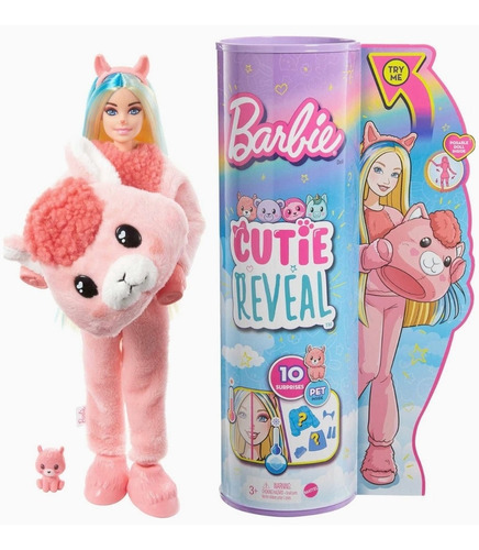 Barbie Cutie Reveal Llama Fantasy Muñeca Disfraz Llamita