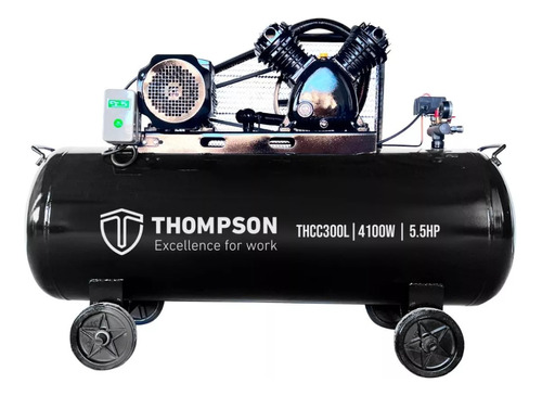Compresor A Correa Thompson 300l 5,5hp 4100w Industrial Trif Color Negro Fase Eléctrica Trifásica Frecuencia 50