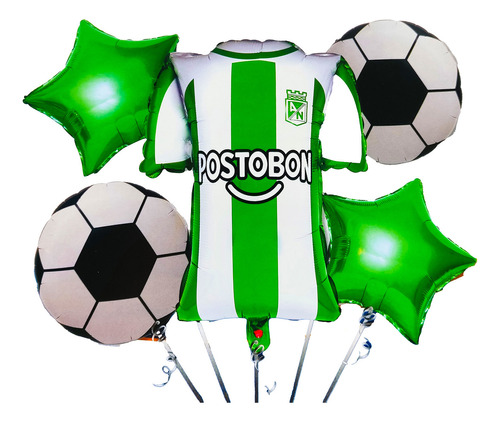 Bouquet Globos Nacional Colombia Verde Balón Futbol