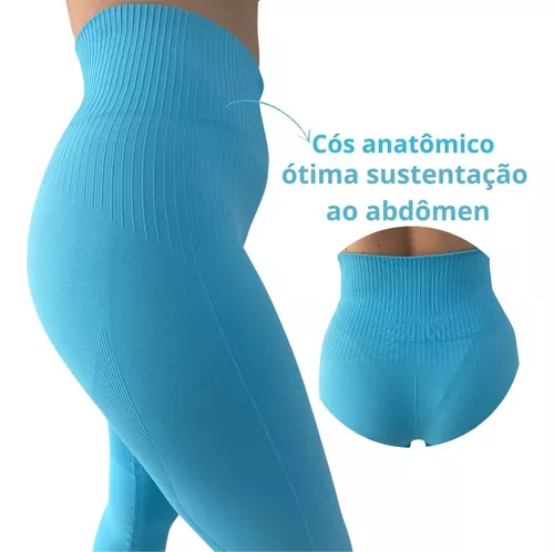 Conjunto Lupo Calça Legging Top Feminino Fitness Academia Leguin Sem  Costura Legues Sport Original - Azul