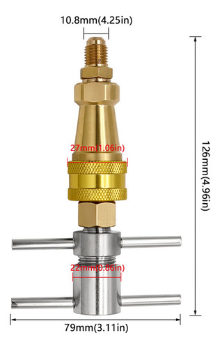 Lavadora A Presión Refrigerador Conector Rápido 1/4