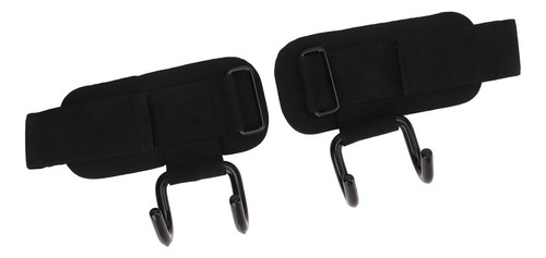 Correas De Agarre De Gancho 2 Piezas Muñequera Nylon Acero A