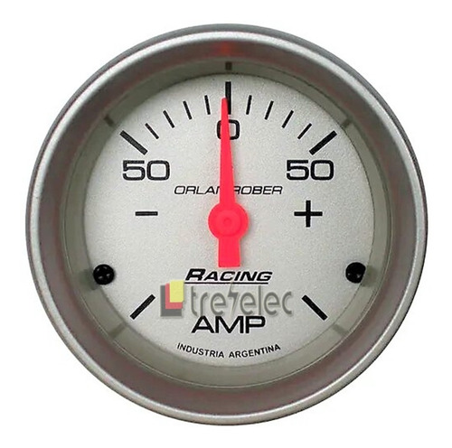 Reloj Orlan Rober Amperímetro 50a Amper Ø52mm Línea Racing