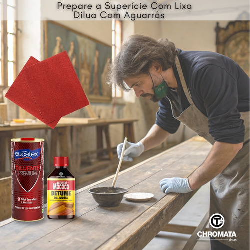 Betume Da Judéia Envelhecedor Artesanato Tingidor Concentrado Mococa Chromata 100 Ml