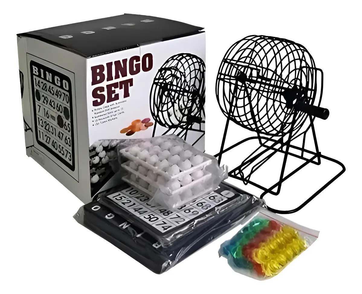Bingo Completo Incluye Tombola Fichas Pelotas Juego