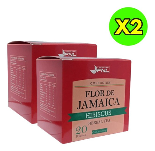 Pack X2 Hibiscus Flor De Jamaica Herbal Tea