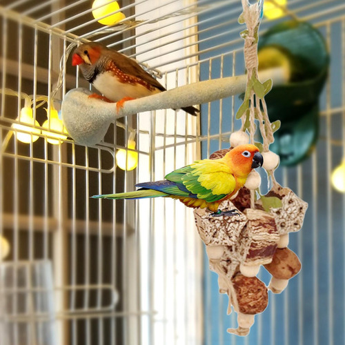 Columpio Para Masticar Con Forma De Pájaro, Loro, Colgado, C