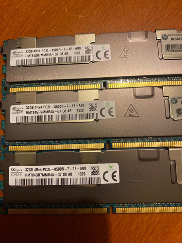 Memoria Ram Ddr3 De 32gb 4rx4 Pc3l 8500r