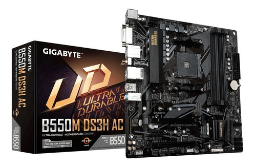 Tarjeta Madre Gigabyte B550m Ds3h Ac Am4 4x Ddr4 2x M.2 Pcie