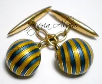Comprar Originales Gemelos De Oro 18 Kt Y Esmalte Boca Juniors