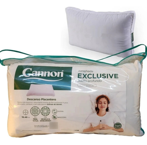 Imagen 1 de 3 de Almohada Cannon Sublime 70x40 Siliconada Hipersoft Premium