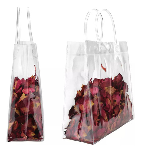 Bolsa Transparente Para Regalo De Compras, 10 Unidades, 25 X