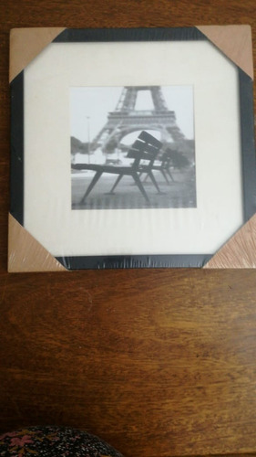 Cuadro Con Vidrio Y Marco, Motivo Torre Eiffel,nuevo Cerrado