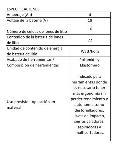 Bateria De Alto Rendimiento Procore 18 V 4 Ah Li-ion Bosch