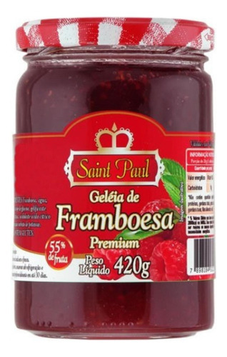 Geleia De Framboesa Premium Saint Paul 420g