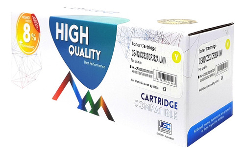 Cartucho Compatible Para Impresora Ce412/cc532/cf382a Univ 