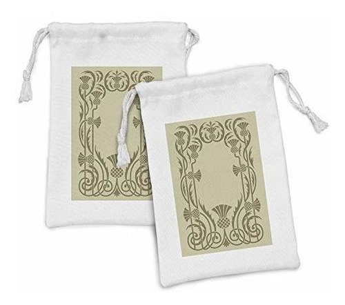 Estuche De Tocador - Ambesonne Art Nouveau Fabric Pouch Set 