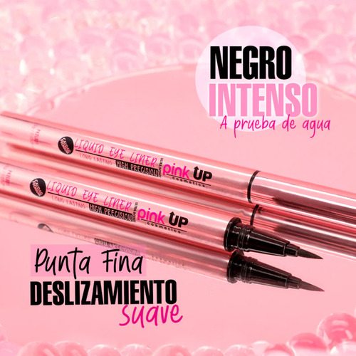 Set De 2 Delineadores Pink Up Eye Liner Plumón Líquido/negro