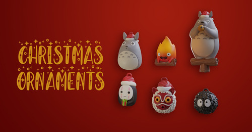 Imagen 1 de 2 de Adornos De Navidad De Studio Ghibli- Escultura