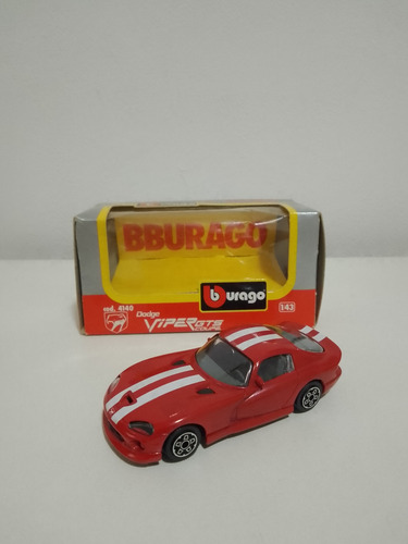 Dodge Viper Gts Coupe Rojo Cod 4140 Bburago 1/43 Maxgamessm 
