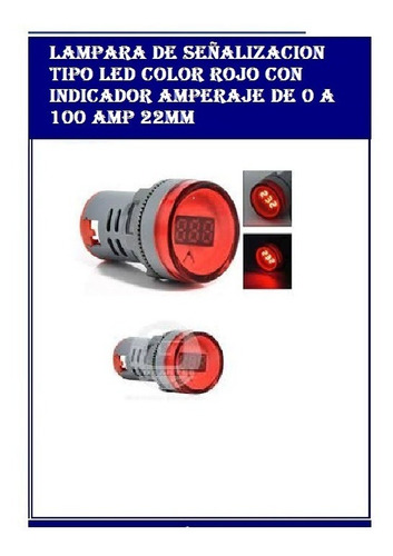 Lampara Indicador De Amper 0-100 Amp