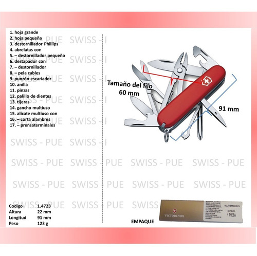 Imagen 2 de 4 de Navaja Deluxe Tinker, Funda Y Cordon, Victorinox (1.4723)