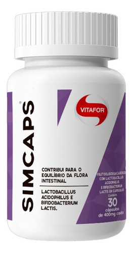 Probiótico Simcaps 30caps Vitafor - Saúde Flora Intestinal Sabor Sem Sabor