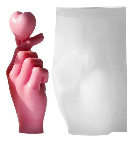 Molde De Corazón 3d Antiadherente Para Velas
