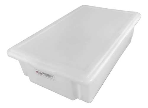 Caixa Plastica Organizadora 15 Litros Branca Kit Com 2 Un Cor Branco Liso