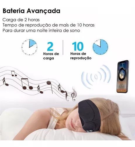 Máscara Para Dormir Com Fones De Ouvido Bluetooth Embutidos