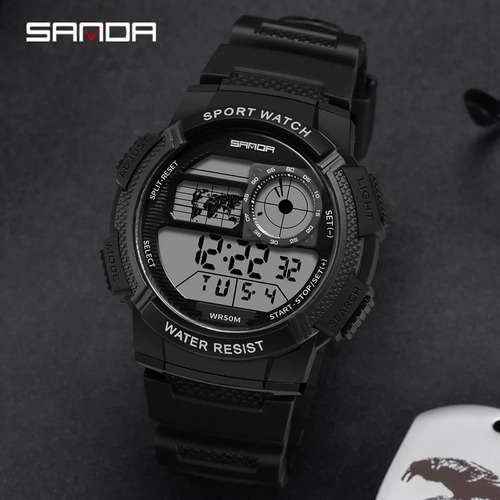 Relógio Digital Militar Preto Sanda A Prova D,água Esportivo