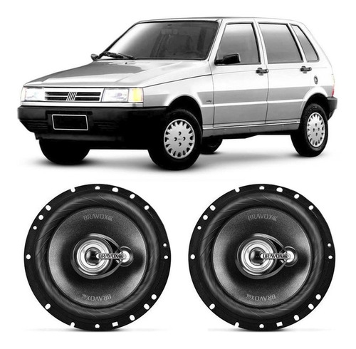 Alto Falante Fiat Uno 1991 A 2003 Bravox 120w Rms 2 Portas