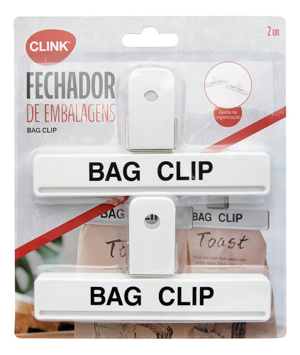 Kit Com 2 Clipes Prendedores Para Sacos E Embalagens 16cm