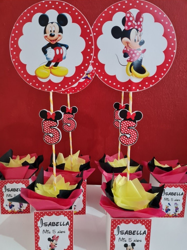 Centros De Mesa Minnie, Mickey , Pato Donald Y Daisy